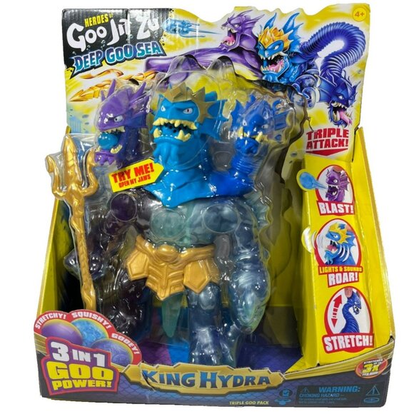 Heroes Of Goo Jit Zu Deep Goo Sea KING HYDRA 3 In 1Triple Goo Pack - Picture 1 of 10